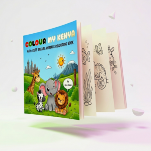 COLOUR MY KENYA – Vol. 1: Cute Safari Animals Colouring Book | Amazon Paperback Print