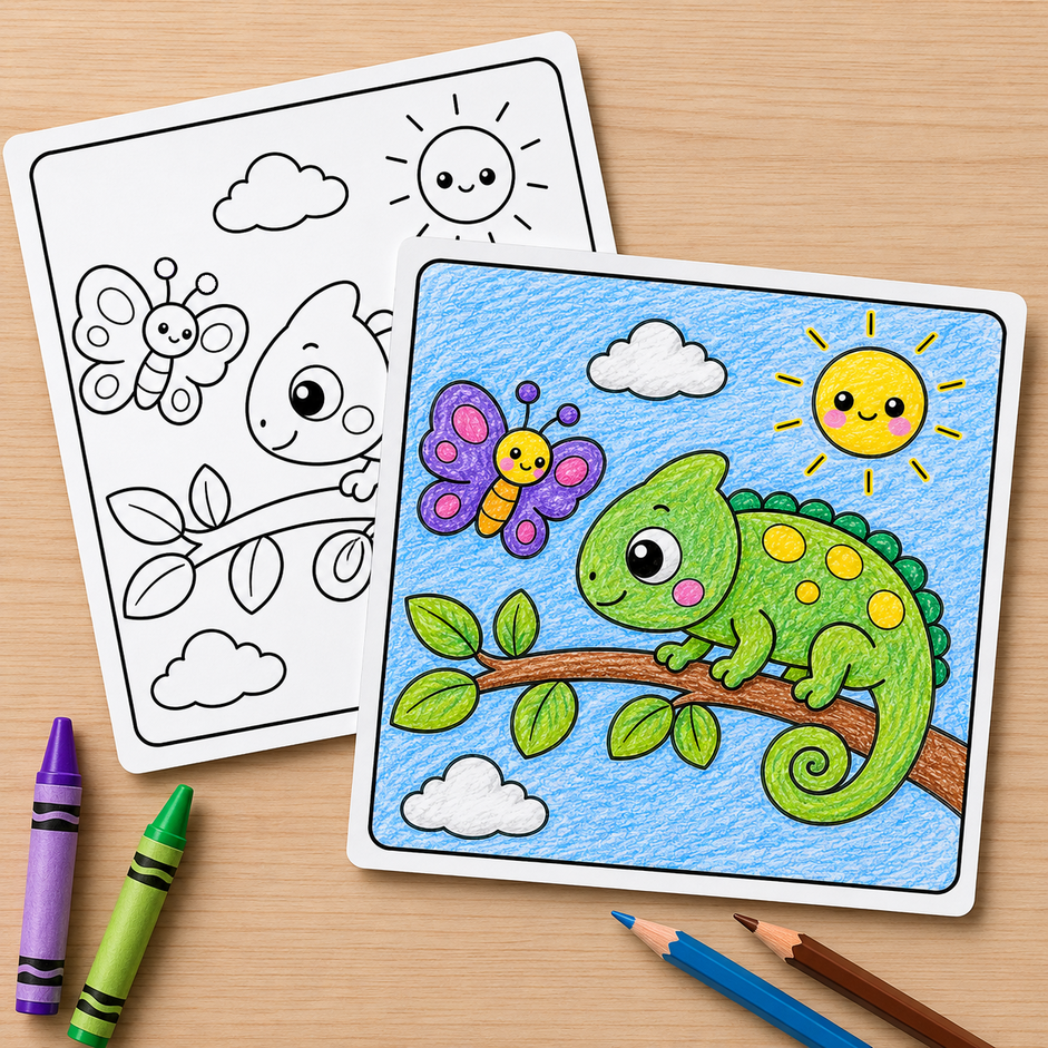 COLOUR MY KENYA – Vol. 1: Cute Safari Animals Colouring Book | 30 Pages | Printable PDF - Image 4