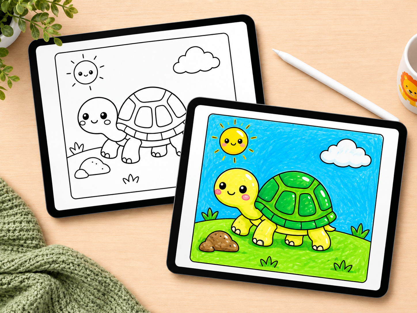 COLOUR MY KENYA – Vol. 1: Cute Safari Animals Colouring Book | 30 Pages | Tablet Pack - Image 3