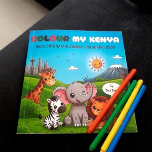 COLOUR MY KENYA – Vol. 1: Cute Safari Animals Colouring Book | Kenya Print Edition