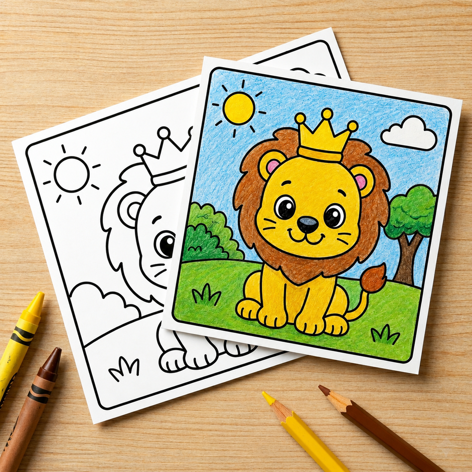 COLOUR MY KENYA – Vol. 1: Cute Safari Animals Colouring Book | 30 Pages | Printable PDF - Image 5